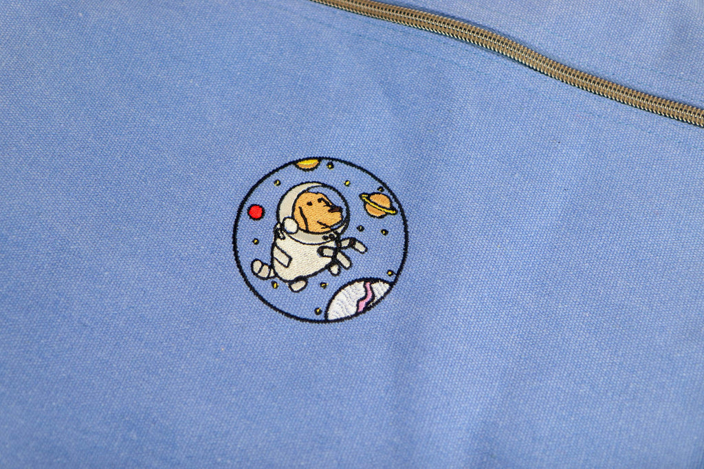 Embroidered Space Cadet Drawstring Backpack