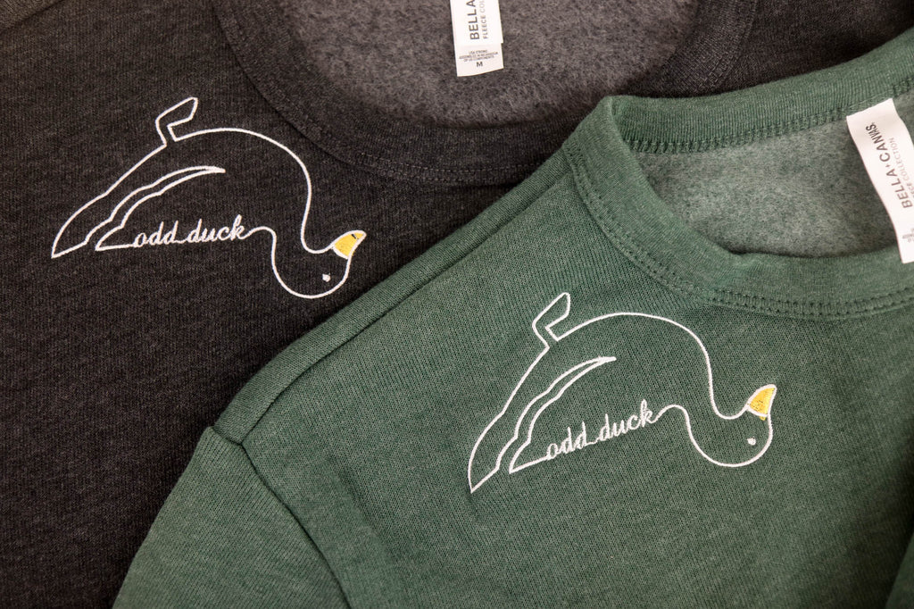 Embroidered Odd Duck Sweatshirt - Green