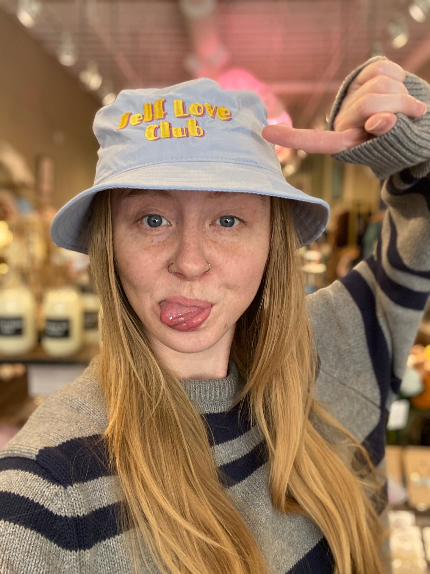 Self Love Club Embroidered Bucket Hat