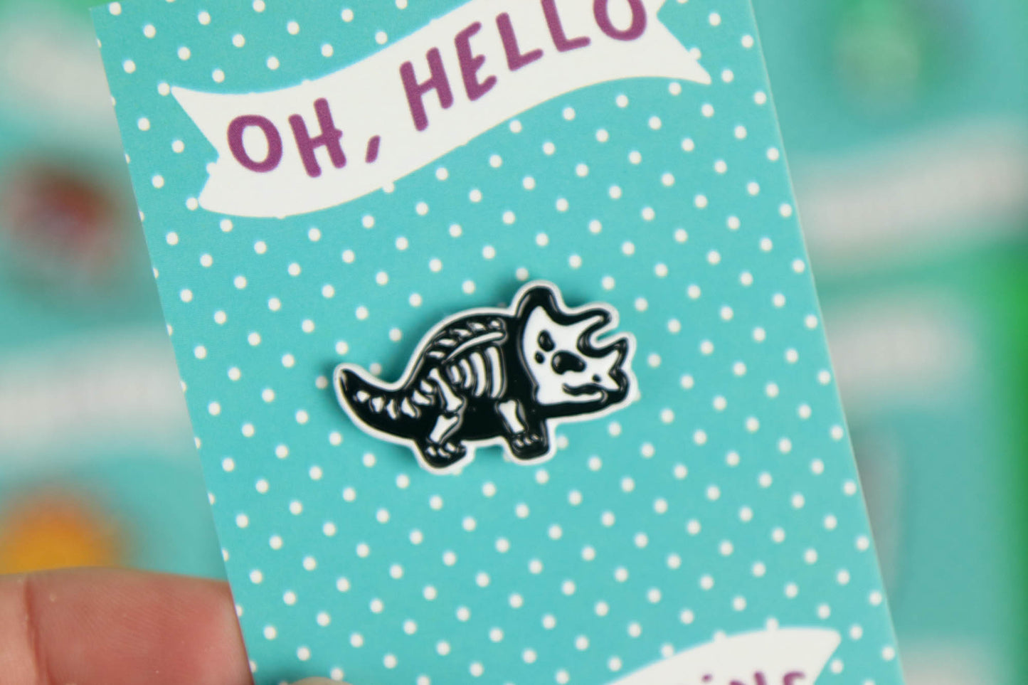 Dinosaur Enamel Pins (Varieties)