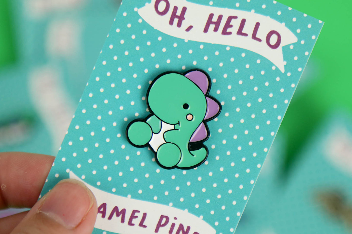 Dinosaur Enamel Pins (Varieties)