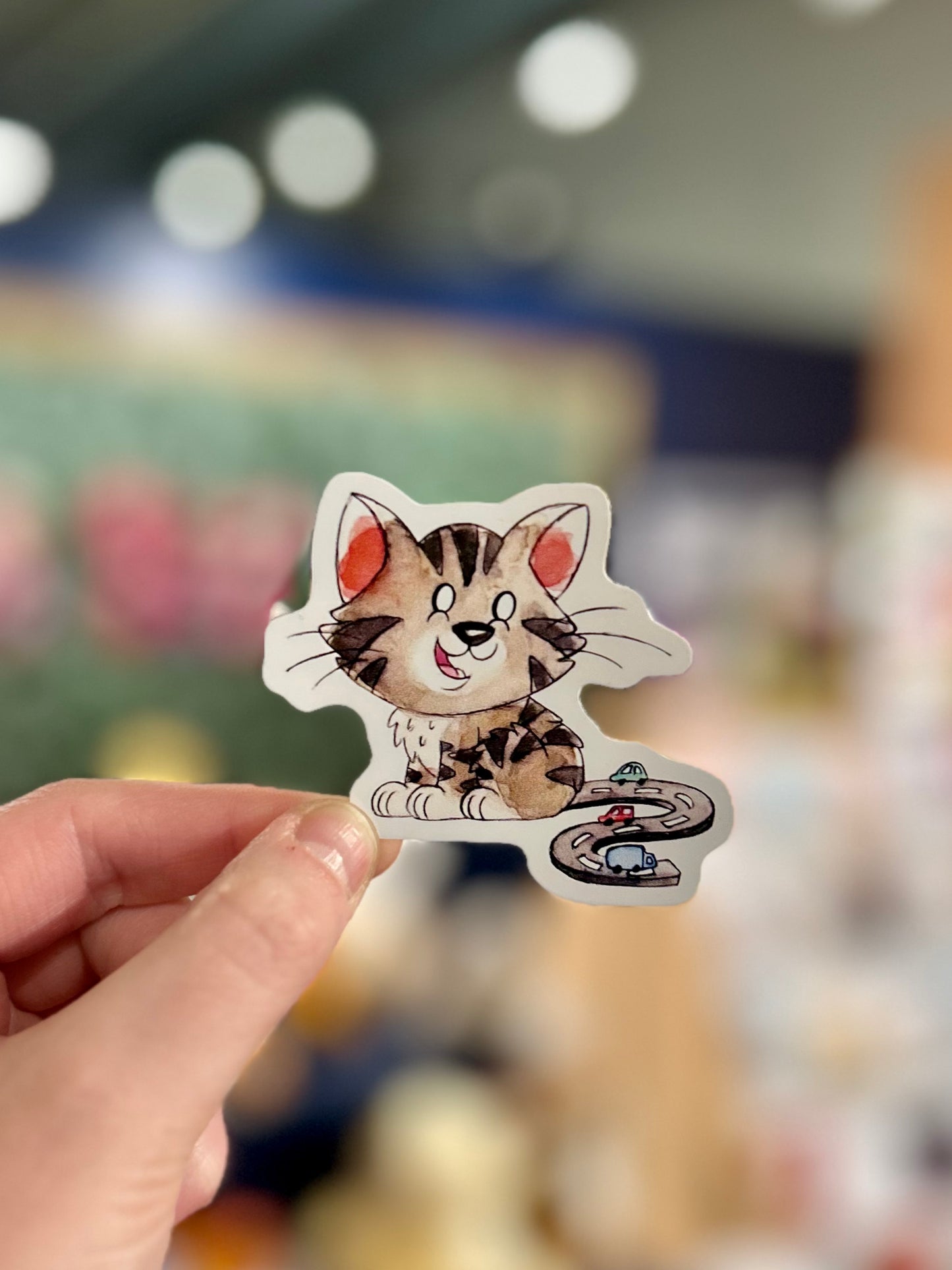 S-Curve Kitty Vinyl Sticker