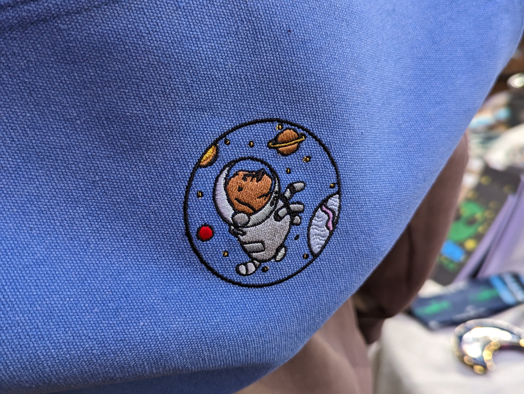 Embroidered Space Cadet Drawstring Backpack
