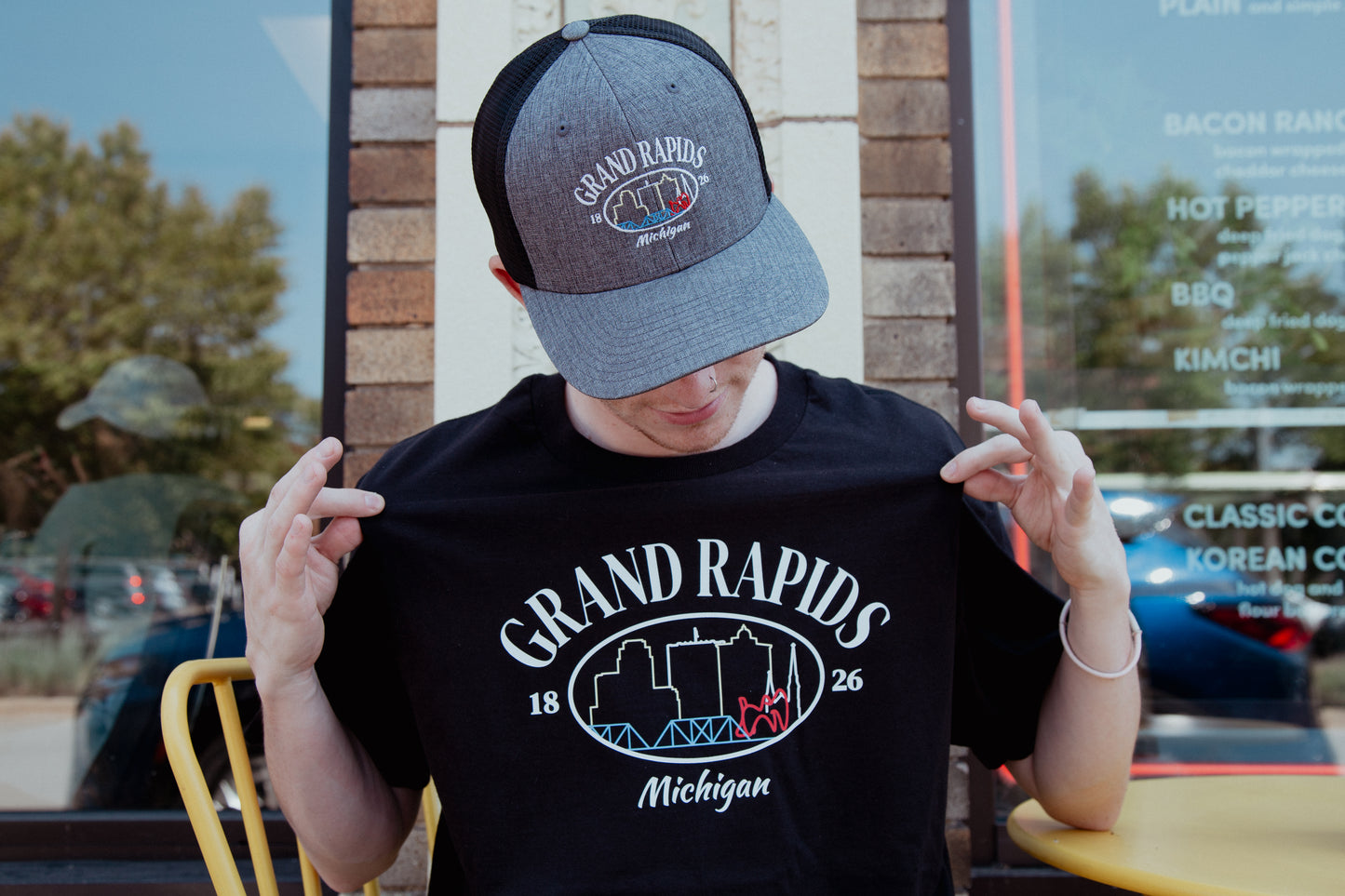 Grand Rapids, Michigan Skyline Embroidered Hat