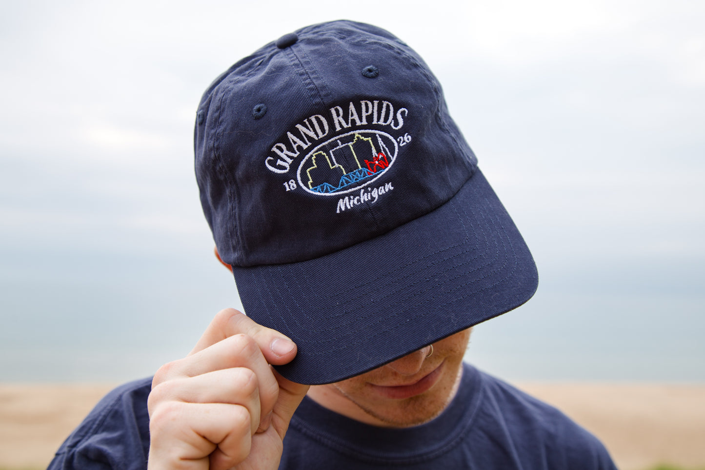 Grand Rapids, Michigan Skyline Embroidered Hat