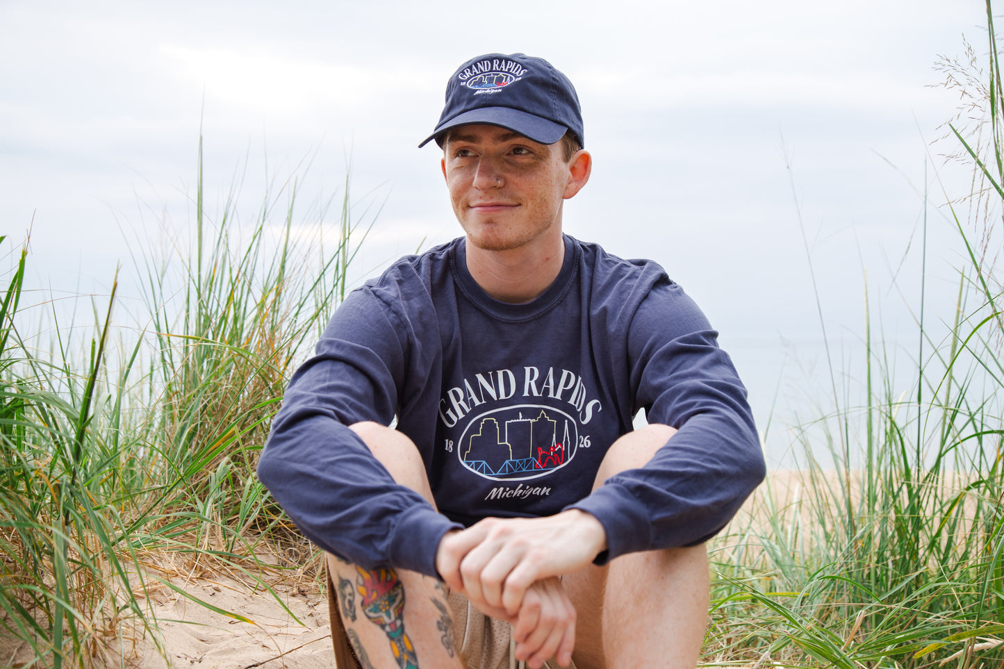 Grand Rapids, Michigan Skyline Embroidered Hat