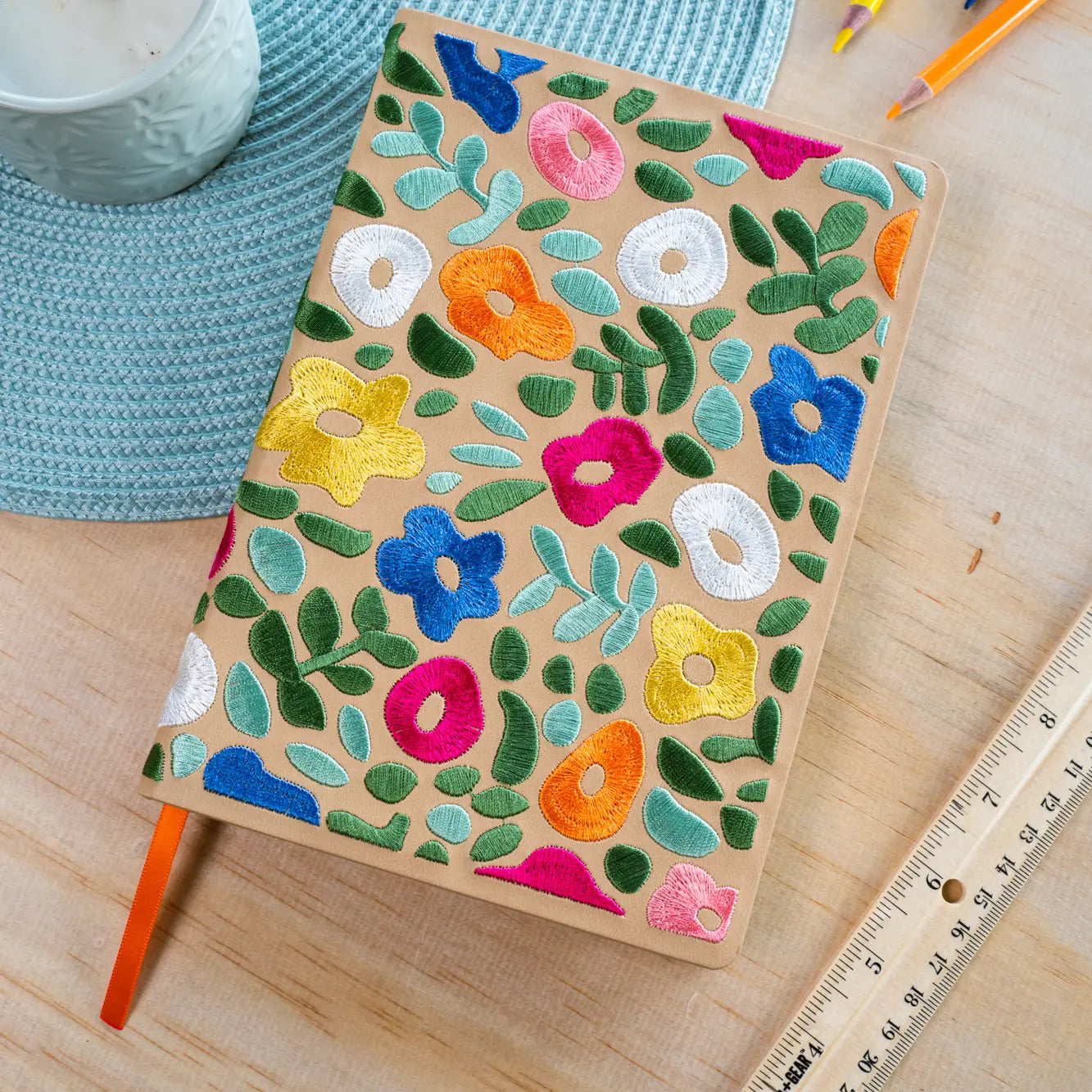 Spring Garden Embroidered Journal