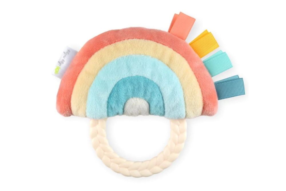 Ritzy Rattle Pal Plush w/ Teether - Rainbow
