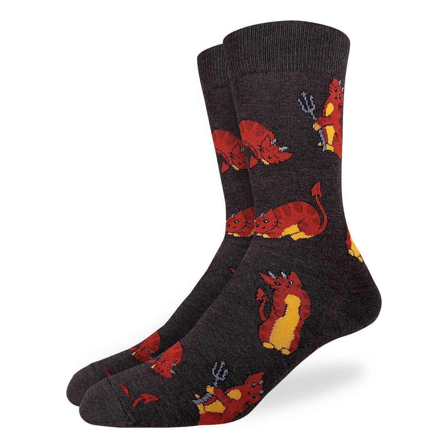 Men's Devil Kitties Socks - Shoe Size 7-12