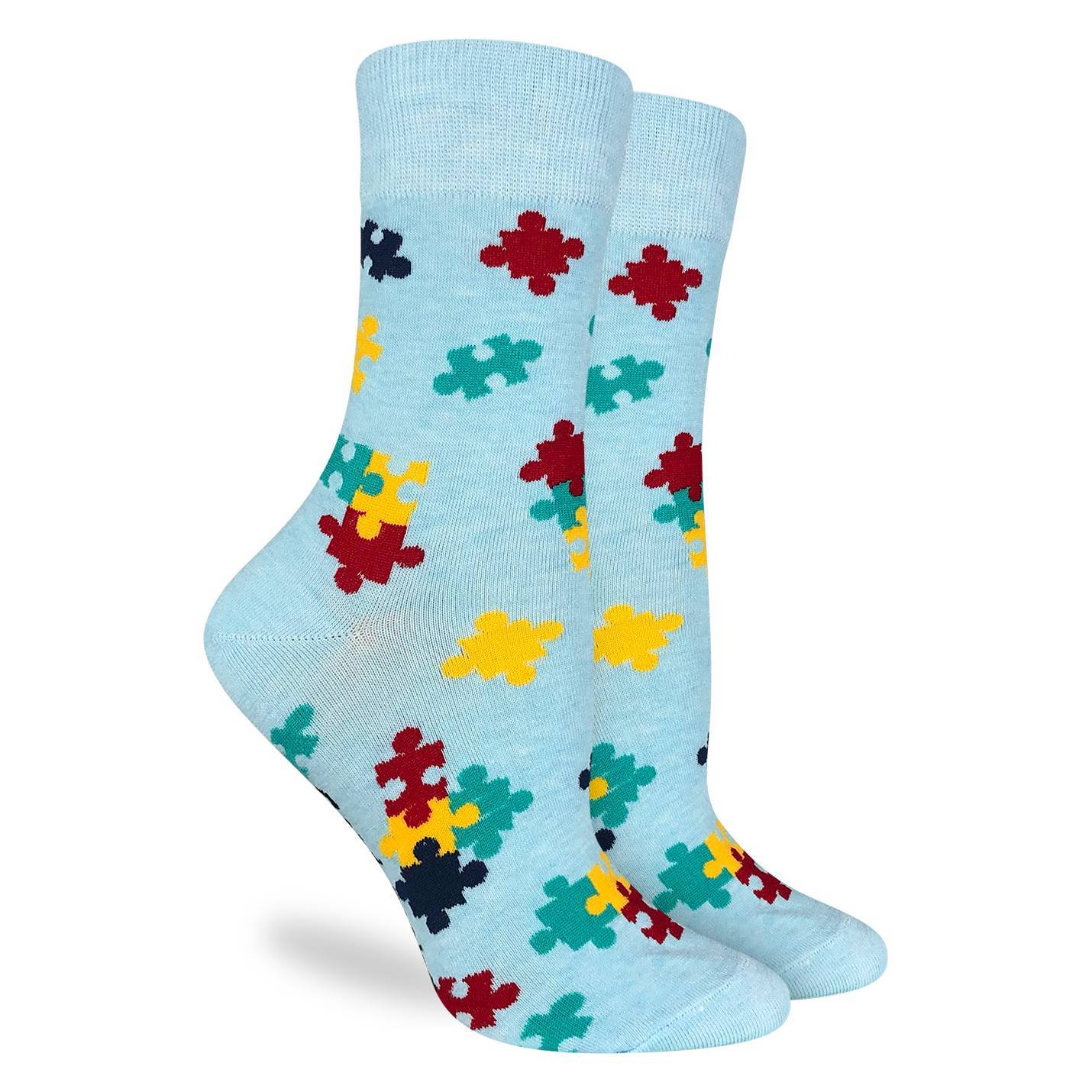 Women's Puzzle Pieces Socks - Shoe Size 5-9