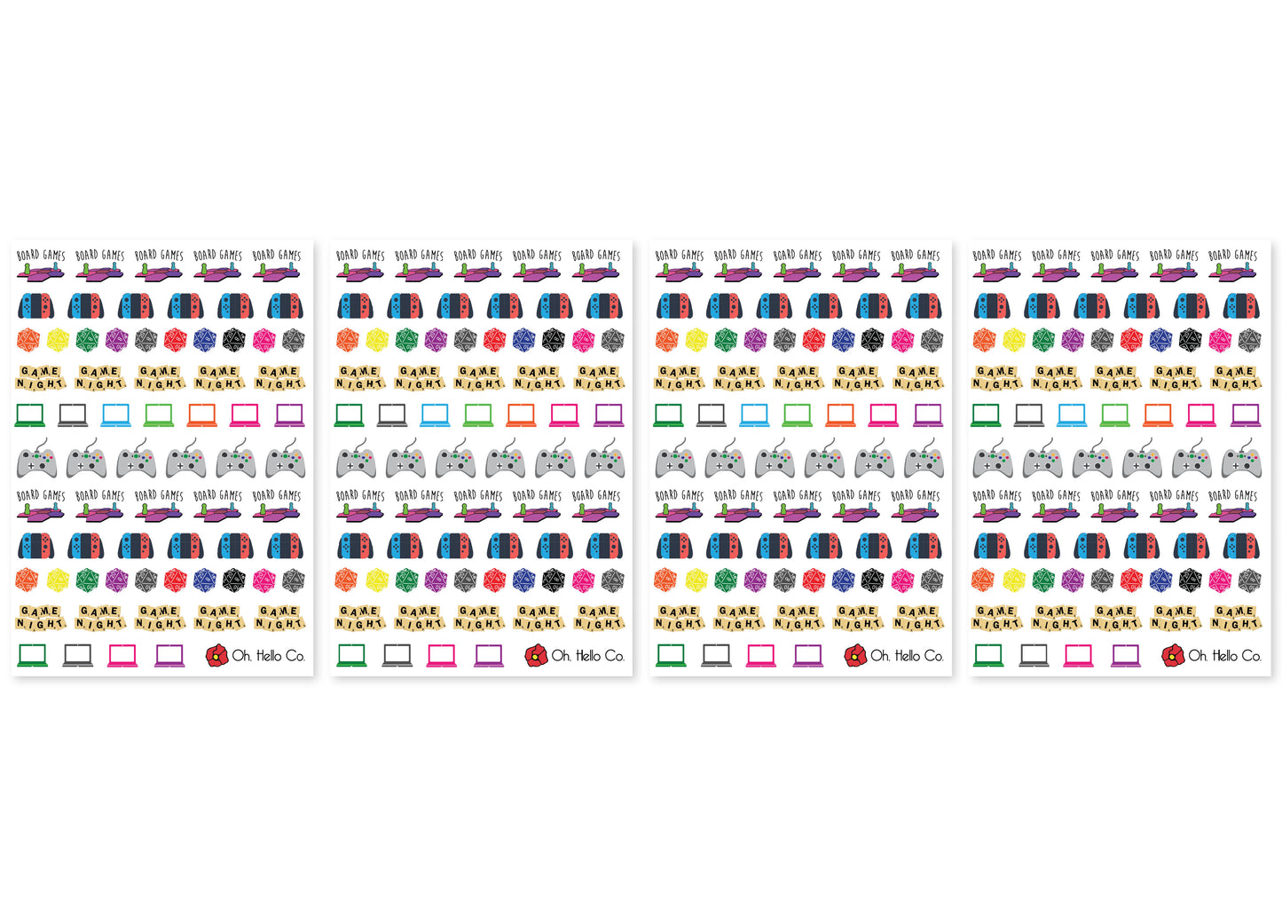 Gamer Variety Stickers - Oh, Hello Stationery Co. bullet journal Erin Condren stickers scrapbook planner case customized gifts mugs Travlers Notebook unique fun