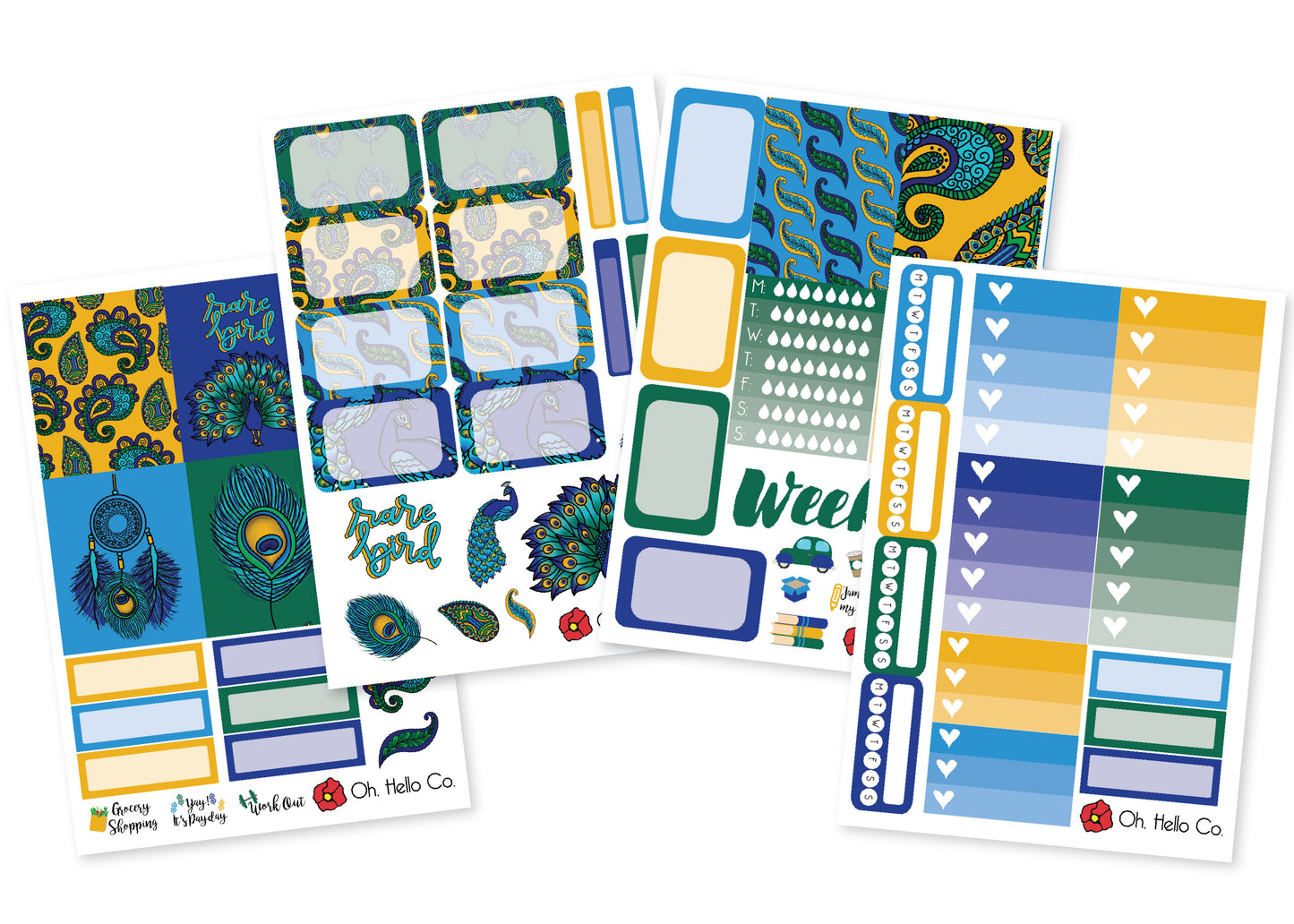 Peacocks Weekly Kit Stickers