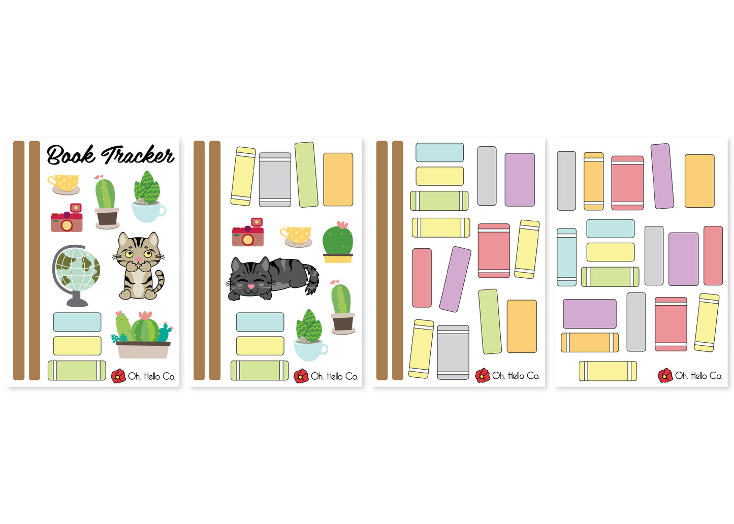 Build a Bookshelf Stickers - Oh, Hello Stationery Co. bullet journal Erin Condren stickers scrapbook planner case customized gifts mugs Travlers Notebook unique fun