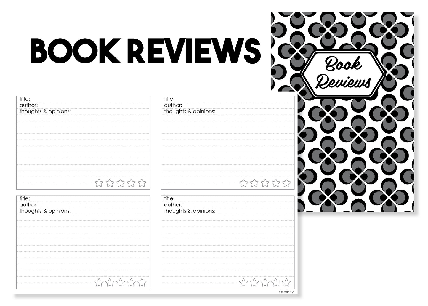 Book Review Traveler's Notebook Insert - Oh, Hello Stationery Co. bullet journal Erin Condren stickers scrapbook planner case customized gifts mugs Travlers Notebook unique fun