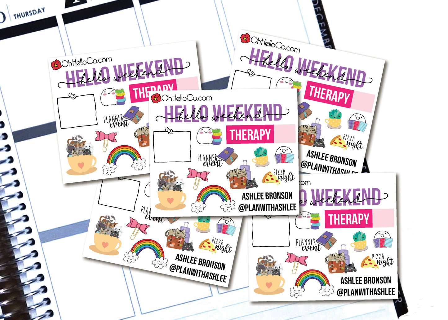 Planner Meetup Contact Cards - Style Two - Oh, Hello Stationery Co. bullet journal Erin Condren stickers scrapbook planner case customized gifts mugs Travlers Notebook unique fun