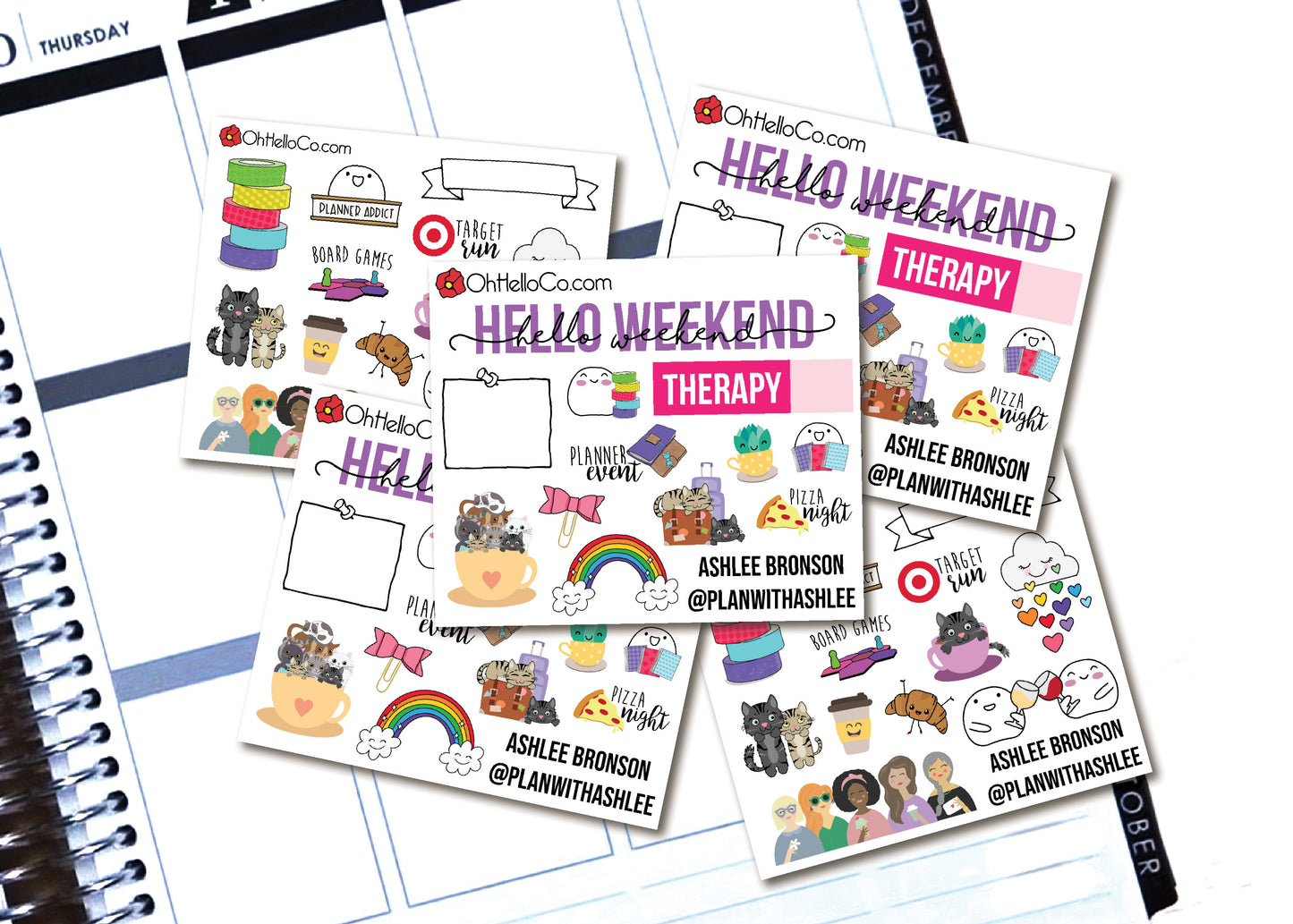 Planner Meetup Contact Cards - Custom - Oh, Hello Stationery Co. bullet journal Erin Condren stickers scrapbook planner case customized gifts mugs Travlers Notebook unique fun