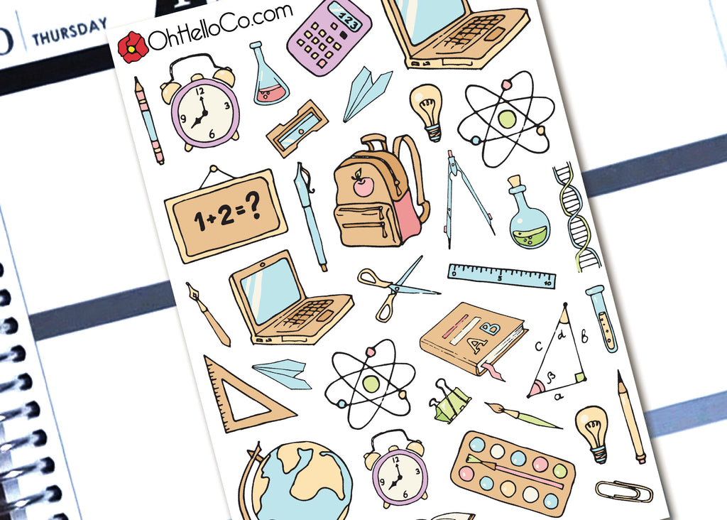 School Doodles - Printable Stickers for the Silhouette