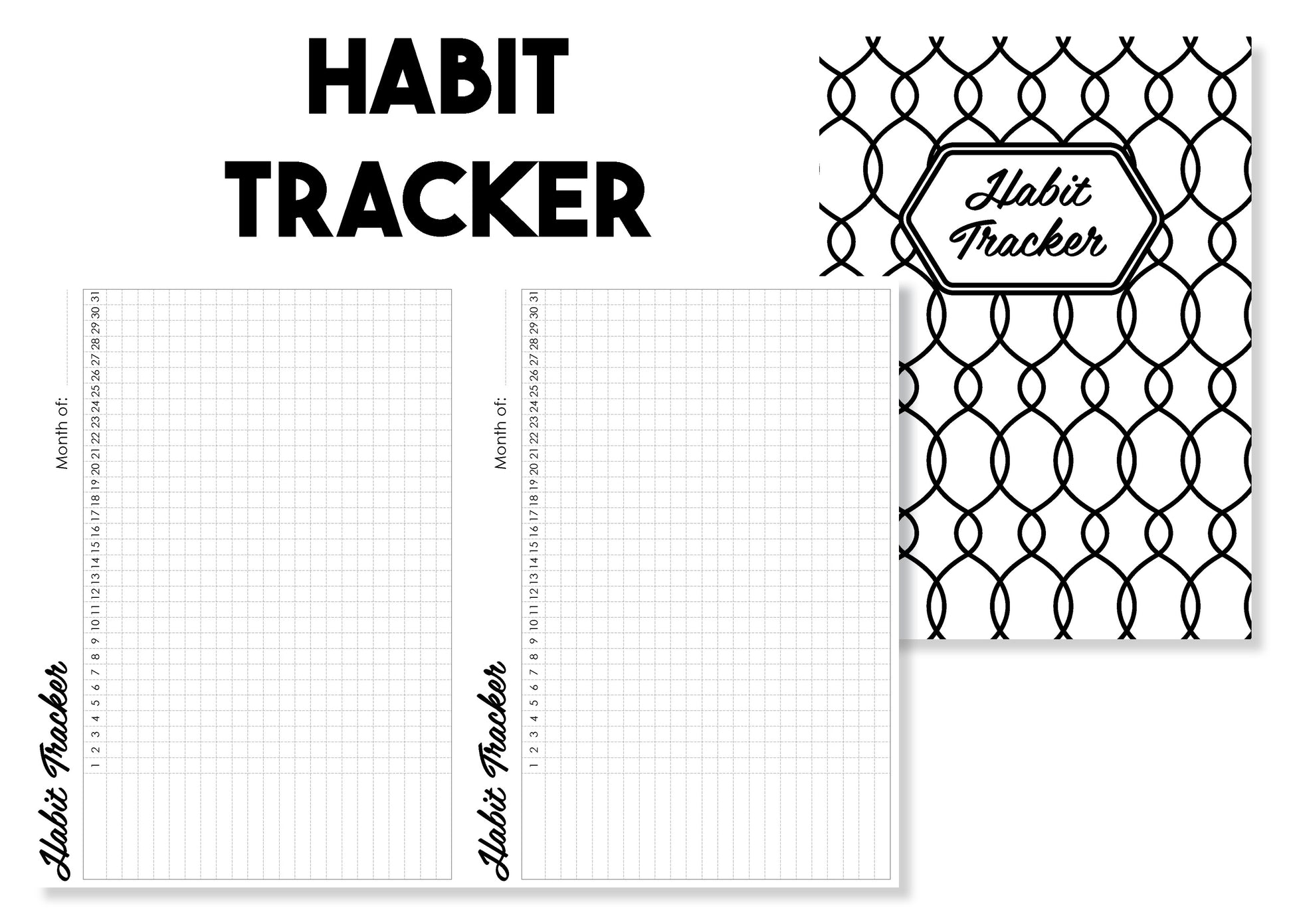 Habit Tracker Traveler's Notebook Insert - Oh, Hello Stationery Co. bullet journal Erin Condren stickers scrapbook planner case customized gifts mugs Travlers Notebook unique fun