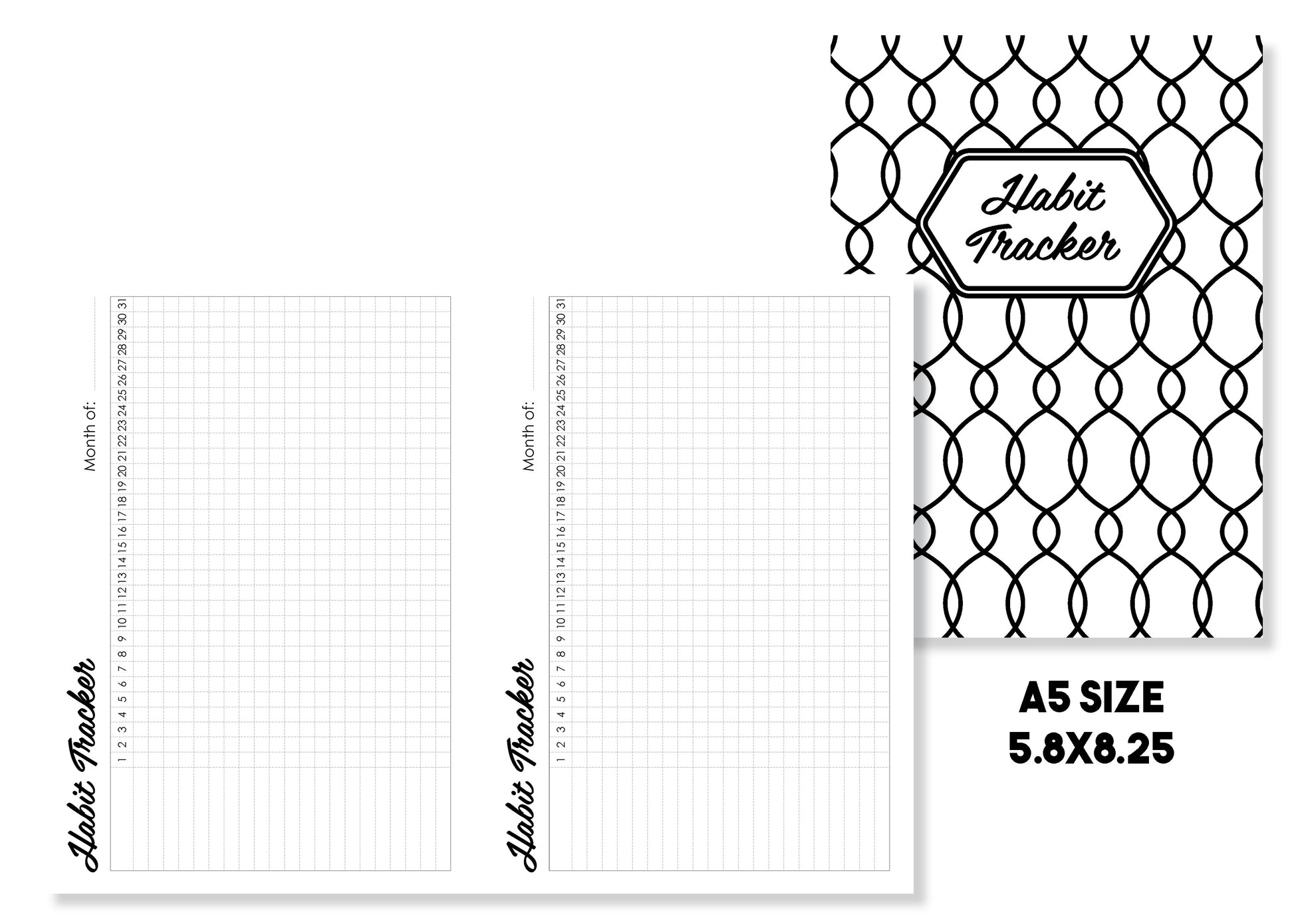 Habit Tracker Traveler's Notebook Insert - Oh, Hello Stationery Co. bullet journal Erin Condren stickers scrapbook planner case customized gifts mugs Travlers Notebook unique fun