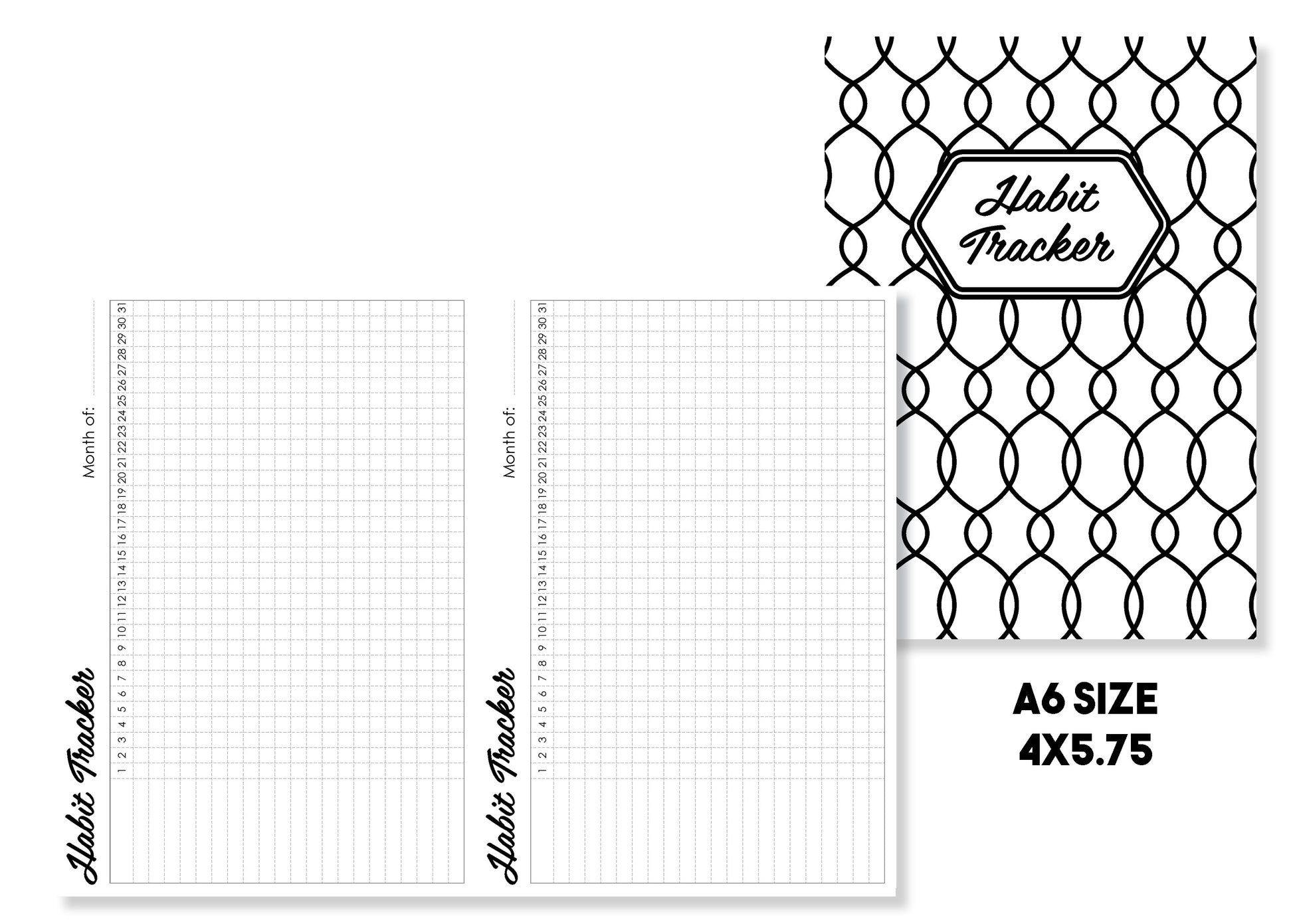 Habit Tracker Traveler's Notebook Insert - Oh, Hello Stationery Co. bullet journal Erin Condren stickers scrapbook planner case customized gifts mugs Travlers Notebook unique fun