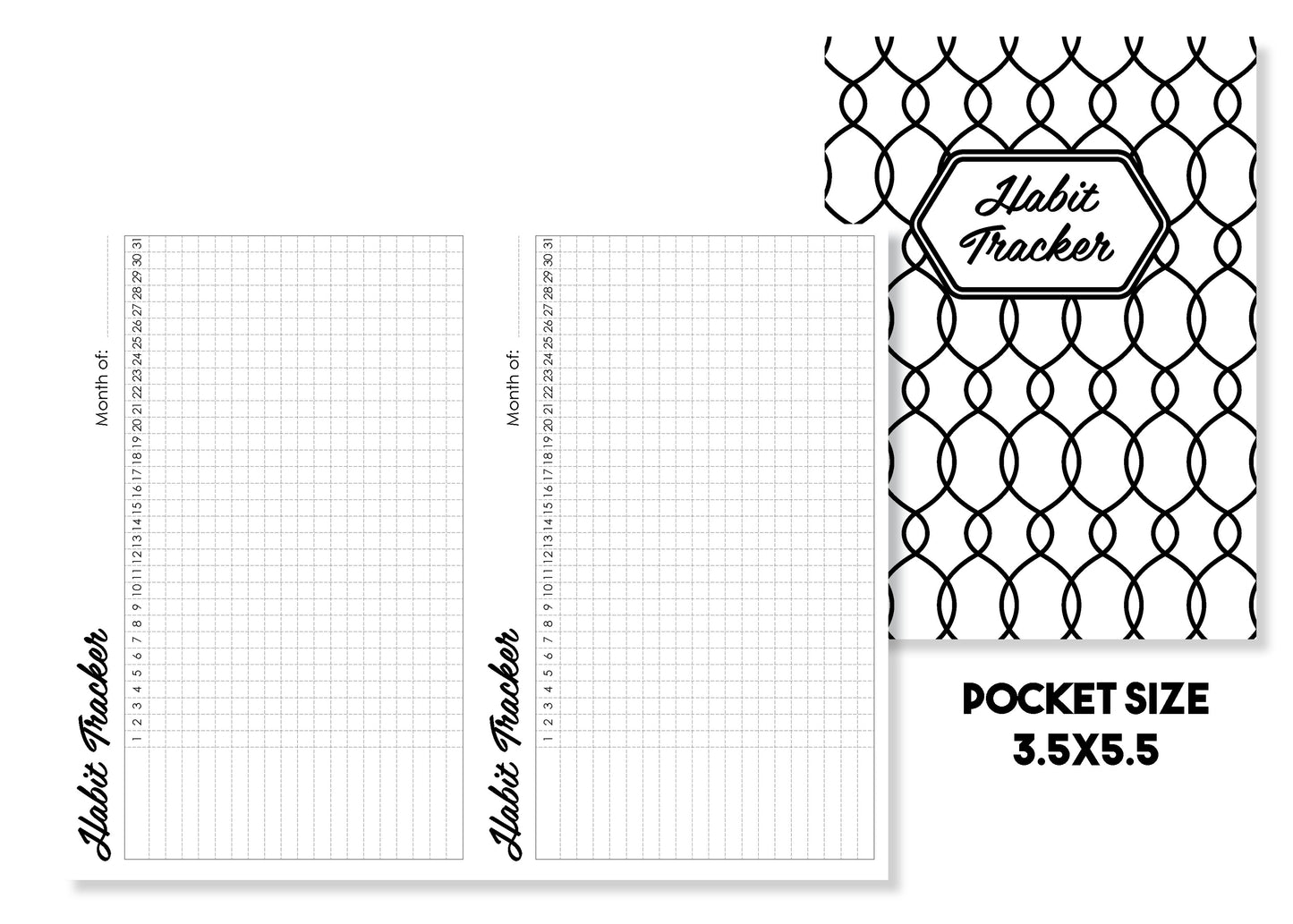 Habit Tracker Traveler's Notebook Insert - Oh, Hello Stationery Co. bullet journal Erin Condren stickers scrapbook planner case customized gifts mugs Travlers Notebook unique fun