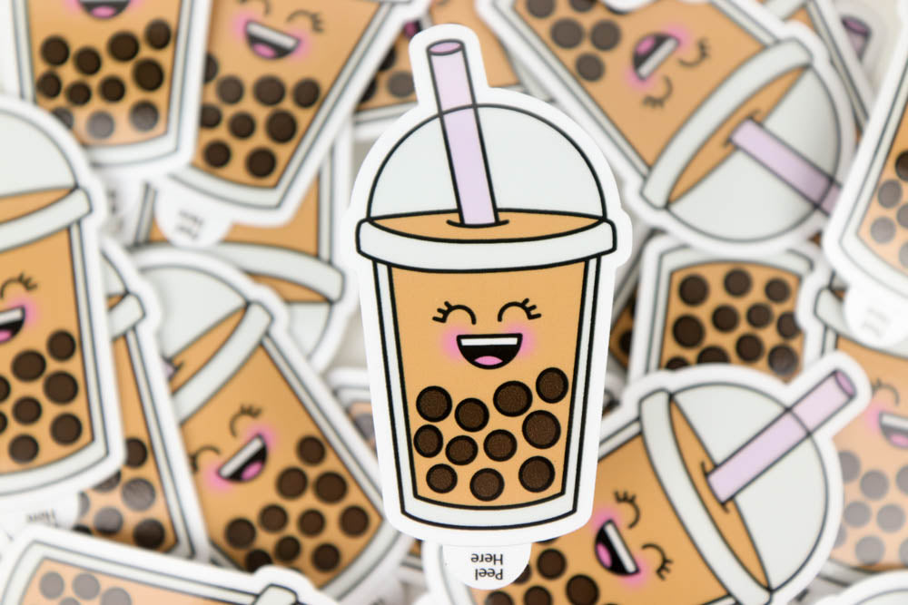 Boba Bubble Tea Vinyl Sticker