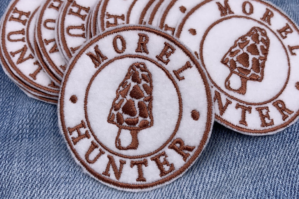 Morel Hunter Heat Transfer Embroidered Patch