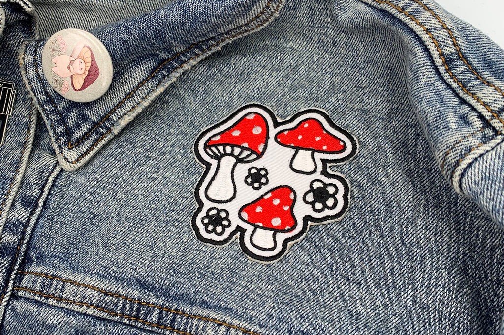 Mushroom Heat Transfer Embroidered Patch