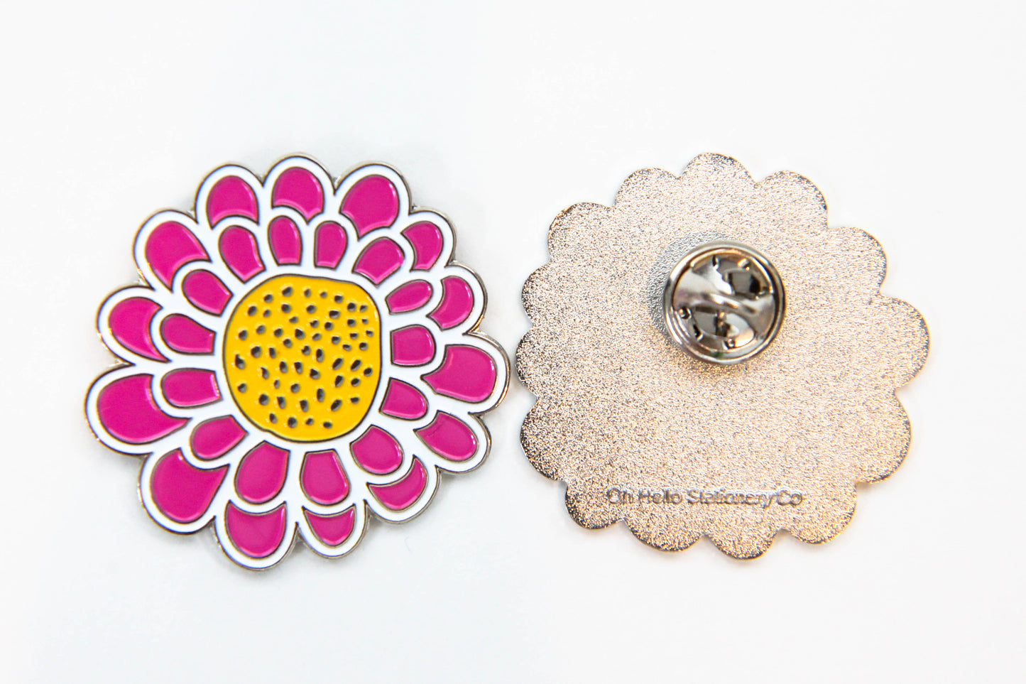 Flower Power Enamel Pin - Oh, Hello Stationery Co. bullet journal Erin Condren stickers scrapbook planner case customized gifts mugs Travlers Notebook unique fun