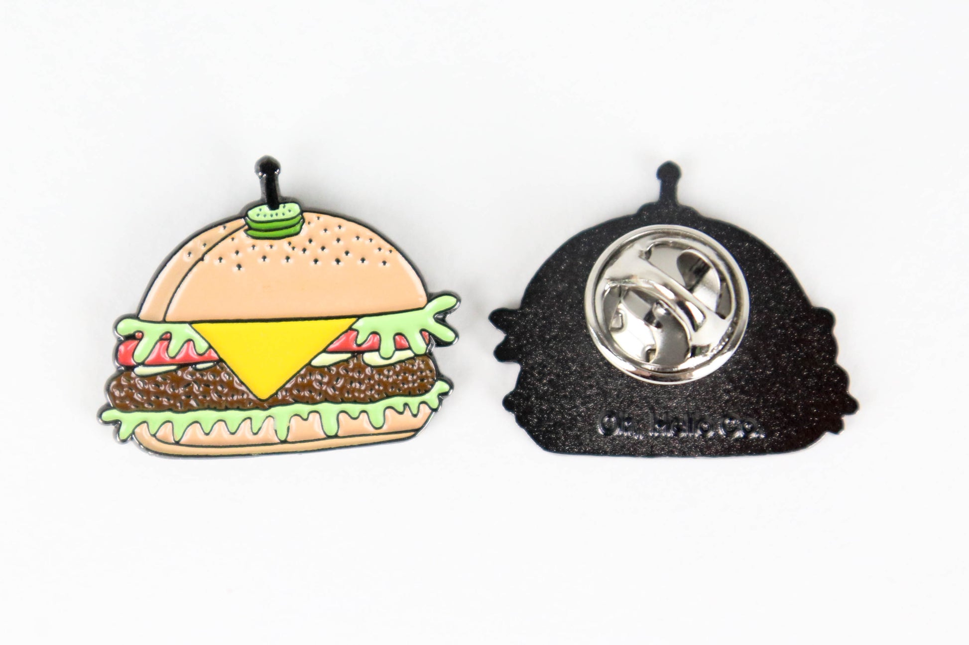 Cheese Burger Enamel Pin - Oh, Hello Stationery Co. bullet journal Erin Condren stickers scrapbook planner case customized gifts mugs Travlers Notebook unique fun