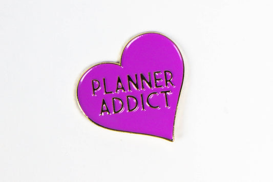 Purple Planner Addict Enamel Pin - Oh, Hello Stationery Co. bullet journal Erin Condren stickers scrapbook planner case customized gifts mugs Travlers Notebook unique fun