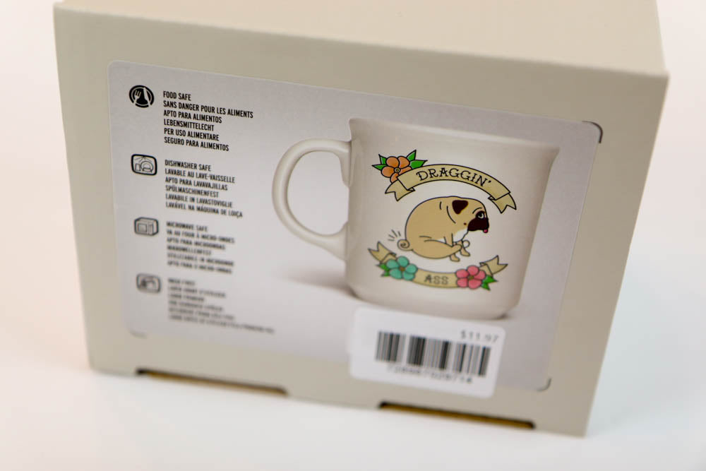 Dragging Pug Mug - Oh, Hello Stationery Co. bullet journal Erin Condren stickers scrapbook planner case customized gifts mugs Travlers Notebook unique fun