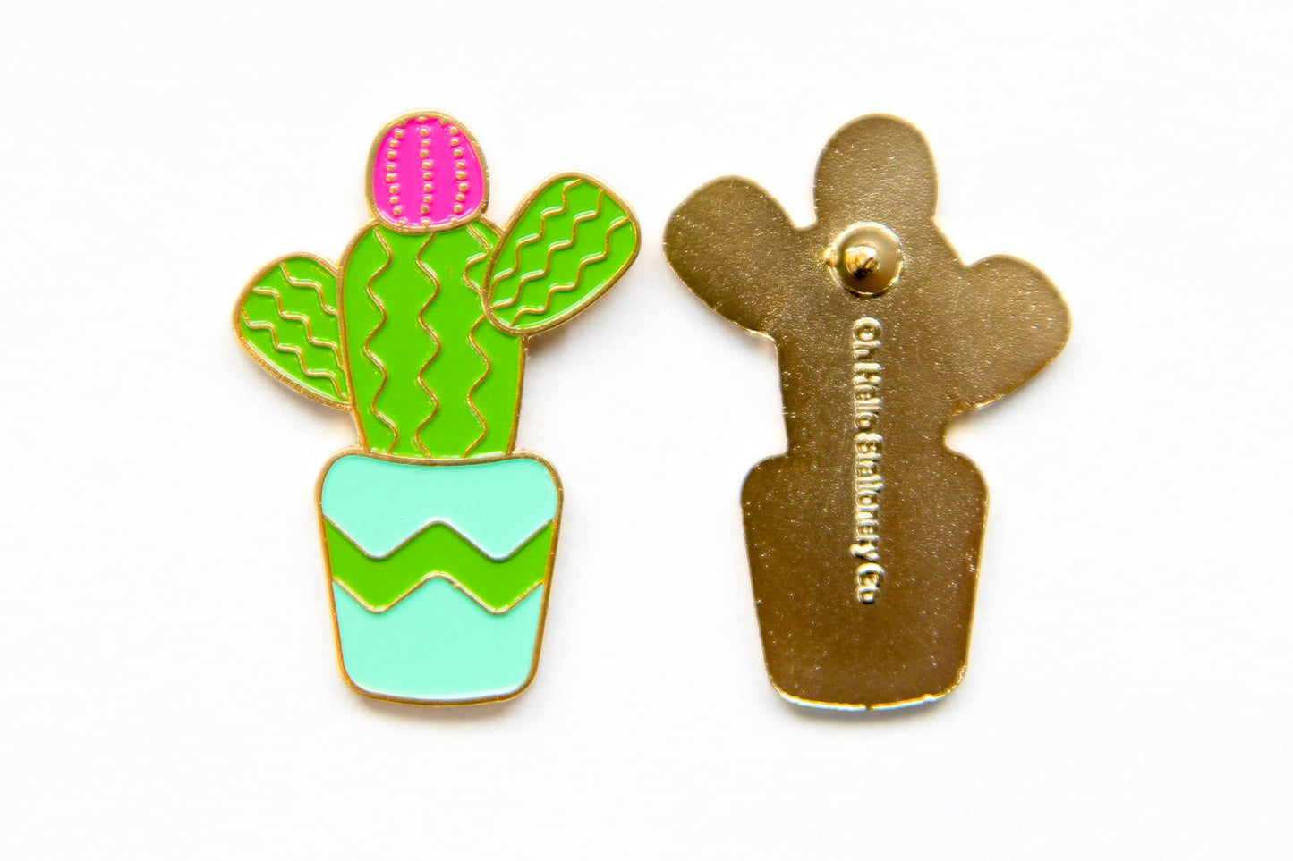 Cactus Enamel Pin - Oh, Hello Stationery Co. bullet journal Erin Condren stickers scrapbook planner case customized gifts mugs Travlers Notebook unique fun