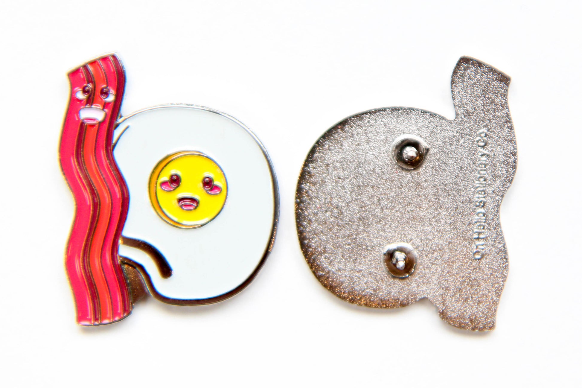 Bacon and Eggs Enamel Pin - Oh, Hello Stationery Co. bullet journal Erin Condren stickers scrapbook planner case customized gifts mugs Travlers Notebook unique fun
