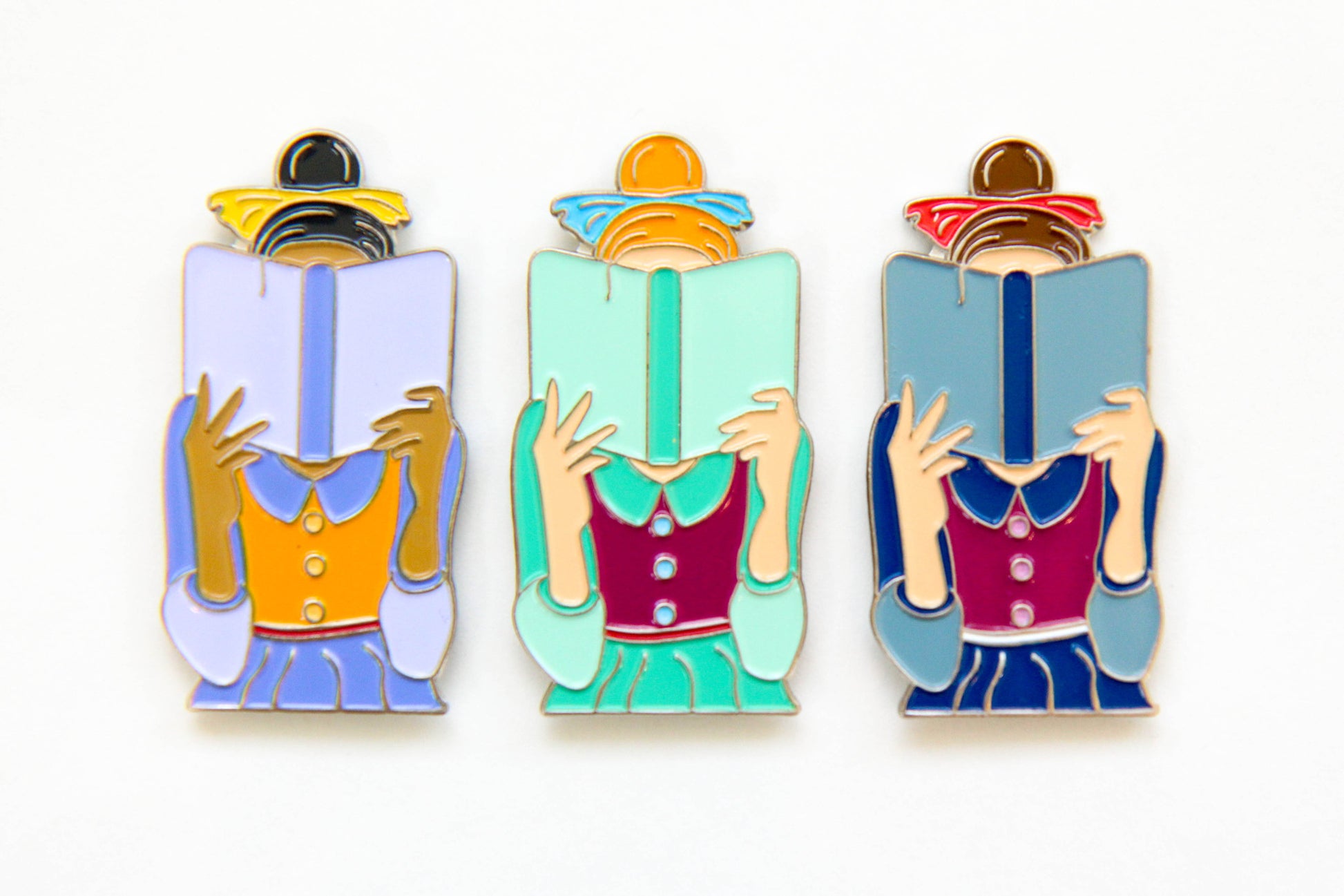 Beauty and the Book Reading Enamel Pins - Oh, Hello Stationery Co. bullet journal Erin Condren stickers scrapbook planner case customized gifts mugs Travlers Notebook unique fun