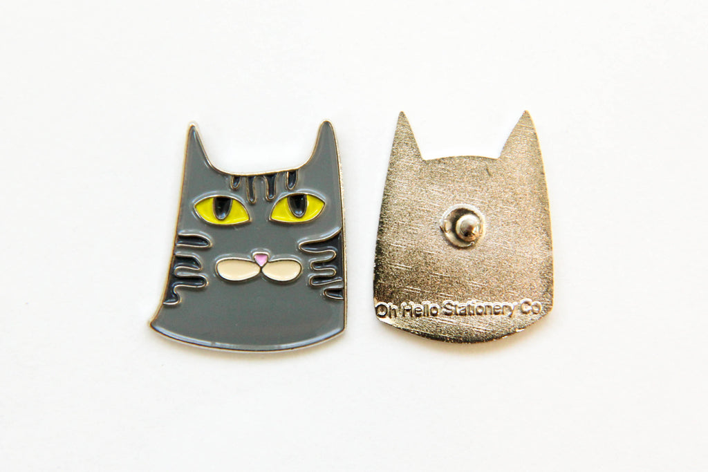 Cat Enamel Pins - Oh, Hello Stationery Co. bullet journal Erin Condren stickers scrapbook planner case customized gifts mugs Travlers Notebook unique fun 