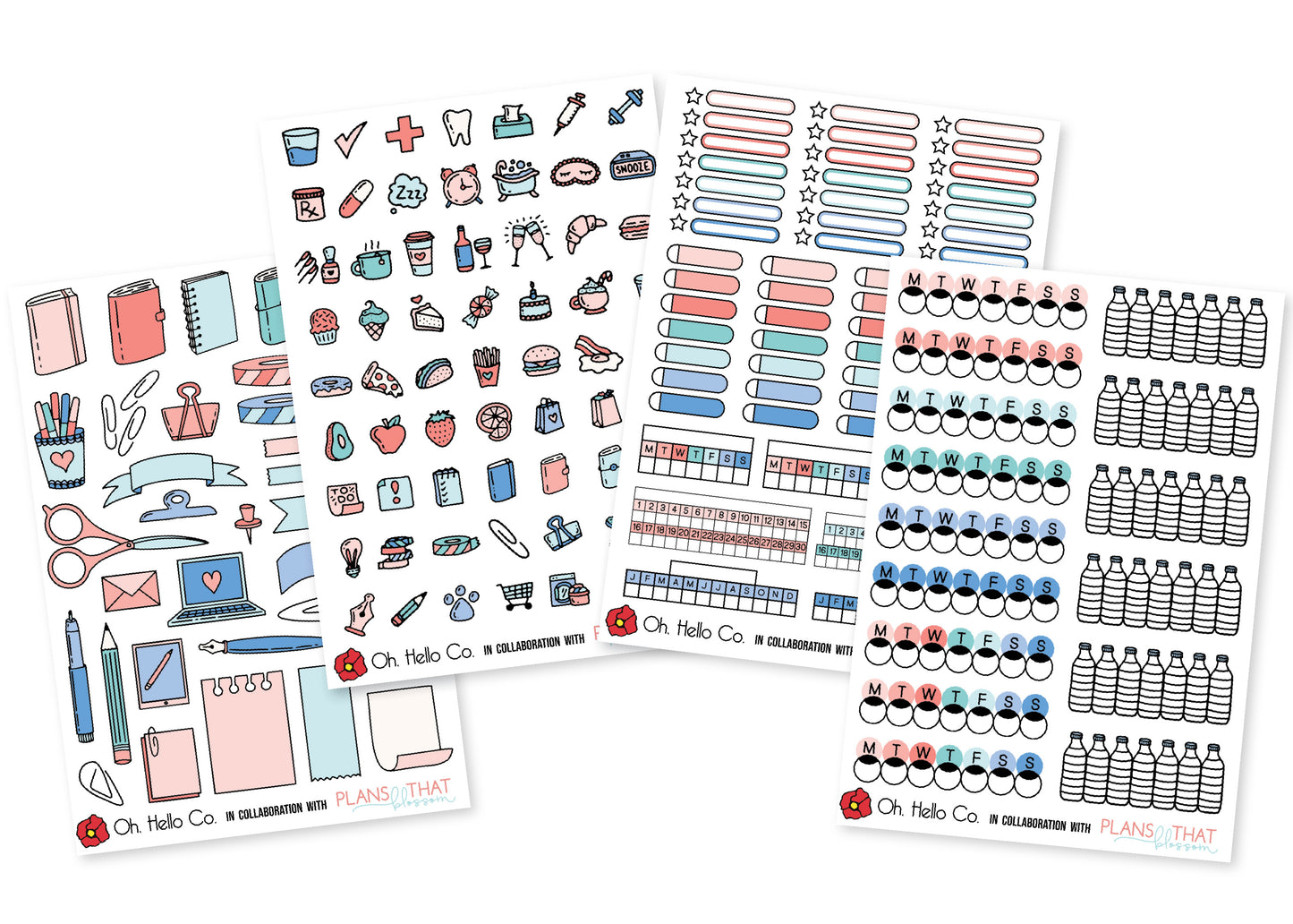 Plans that Blossom Collaboration - Oh, Hello Stationery Co. bullet journal Erin Condren stickers scrapbook planner case customized gifts mugs Travlers Notebook unique fun