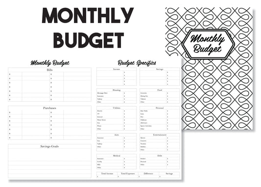 Monthly Budget Tracker Traveler's Notebook Insert - Oh, Hello Stationery Co. bullet journal Erin Condren stickers scrapbook planner case customized gifts mugs Travlers Notebook unique fun