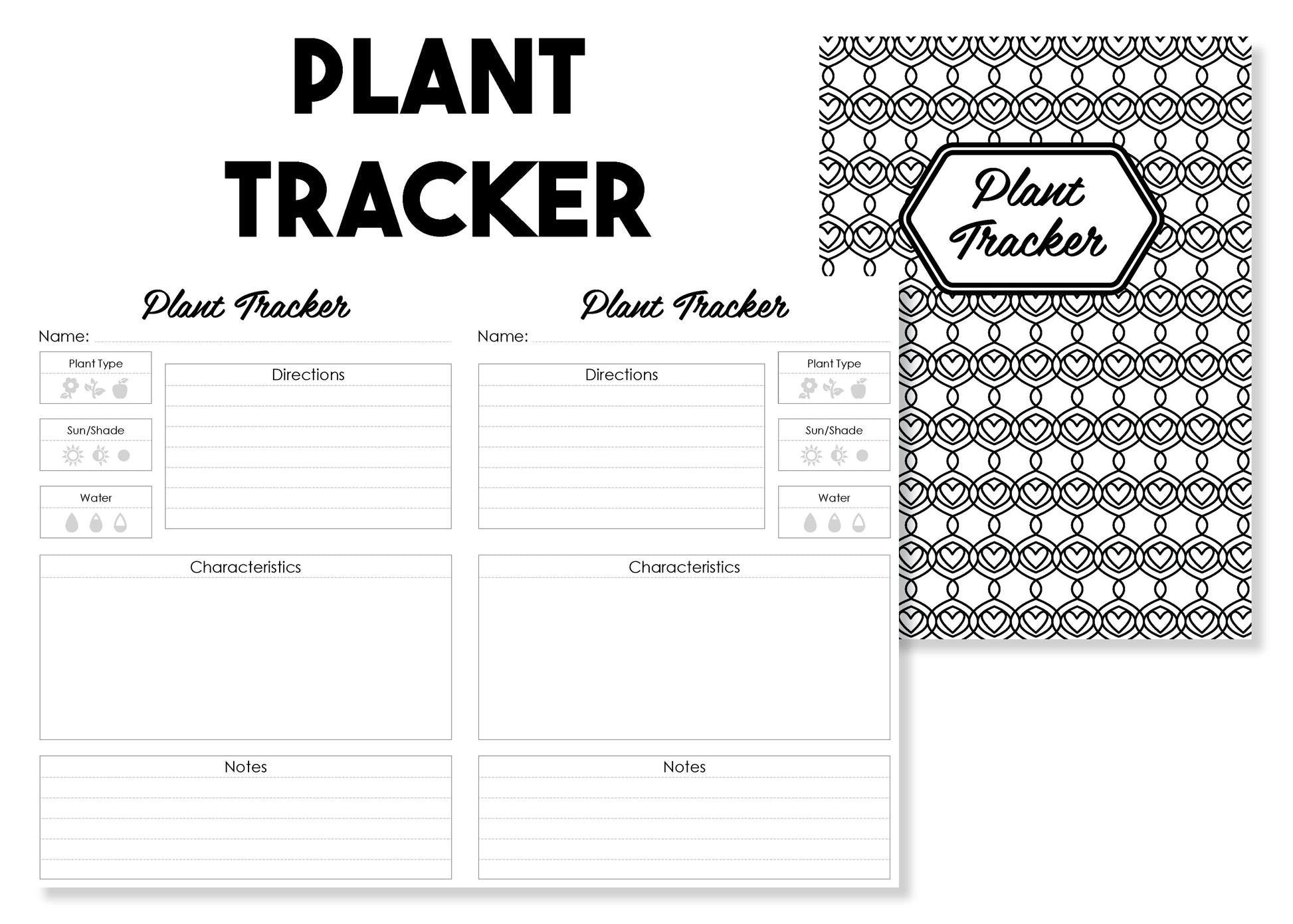 Plant Tracker Traveler's Notebook Insert - Oh, Hello Stationery Co. bullet journal Erin Condren stickers scrapbook planner case customized gifts mugs Travlers Notebook unique fun