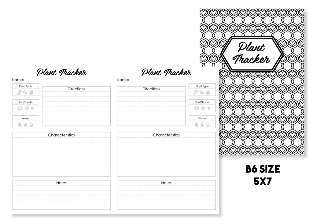 Plant Tracker Traveler's Notebook Insert - Oh, Hello Stationery Co. bullet journal Erin Condren stickers scrapbook planner case customized gifts mugs Travlers Notebook unique fun 
