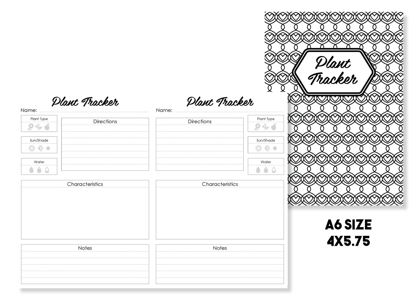 Plant Tracker Traveler's Notebook Insert - Oh, Hello Stationery Co. bullet journal Erin Condren stickers scrapbook planner case customized gifts mugs Travlers Notebook unique fun