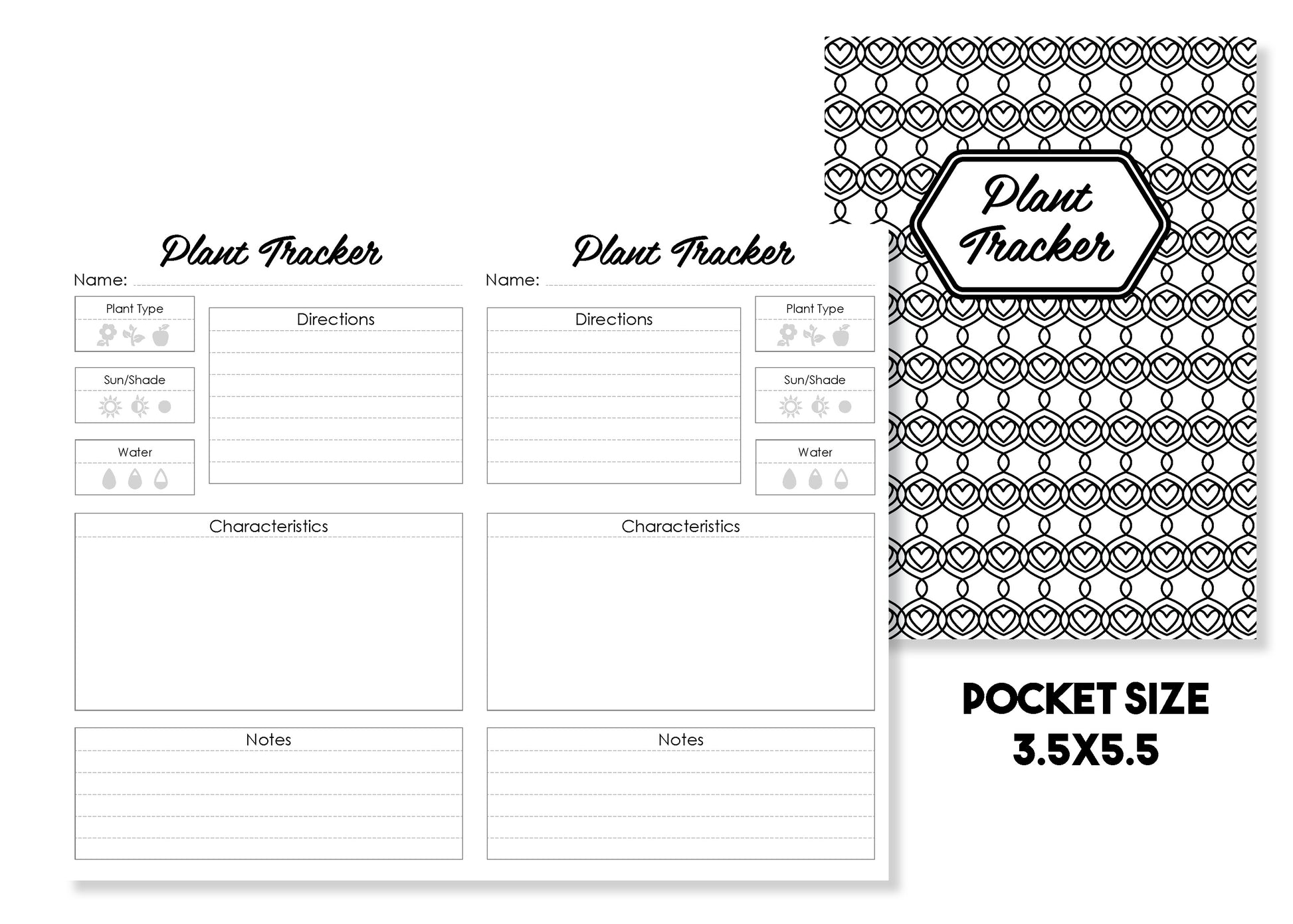 Plant Tracker Traveler's Notebook Insert - Oh, Hello Stationery Co. bullet journal Erin Condren stickers scrapbook planner case customized gifts mugs Travlers Notebook unique fun