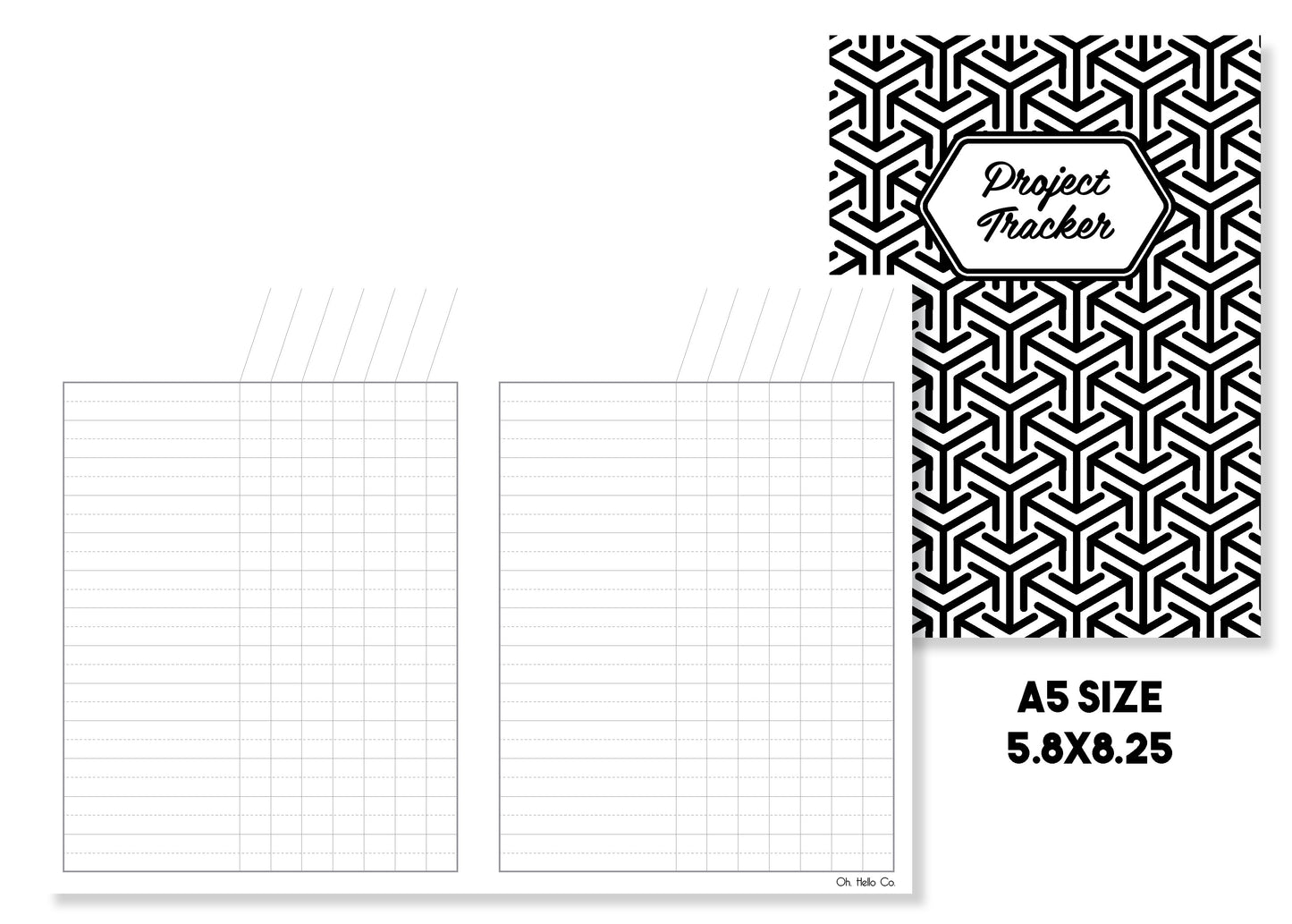 Project Tracker Traveler's Notebook Insert - Oh, Hello Stationery Co. bullet journal Erin Condren stickers scrapbook planner case customized gifts mugs Travlers Notebook unique fun
