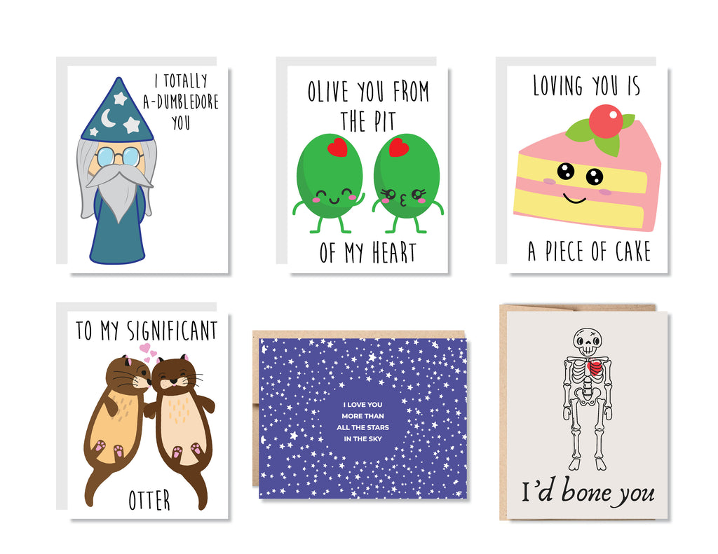 Couples and Romance Greeting Card Set or Single - Set #11
