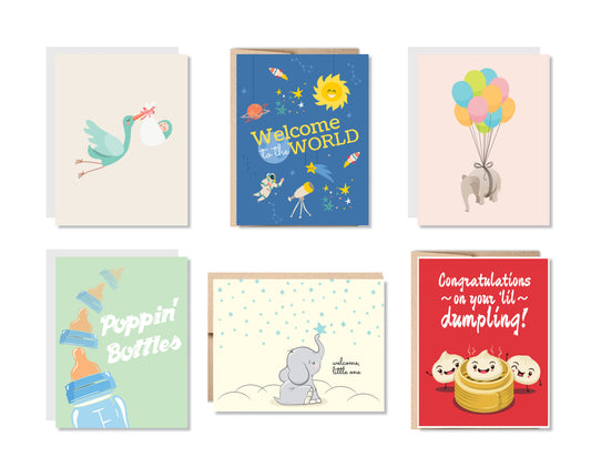 Oh Baby Greeting Card Set or Single - Set #23