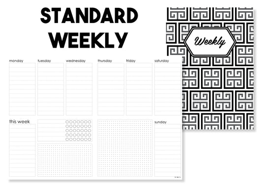 Standard Weekly Traveler's Notebook Insert - Oh, Hello Stationery Co. bullet journal Erin Condren stickers scrapbook planner case customized gifts mugs Travlers Notebook unique fun
