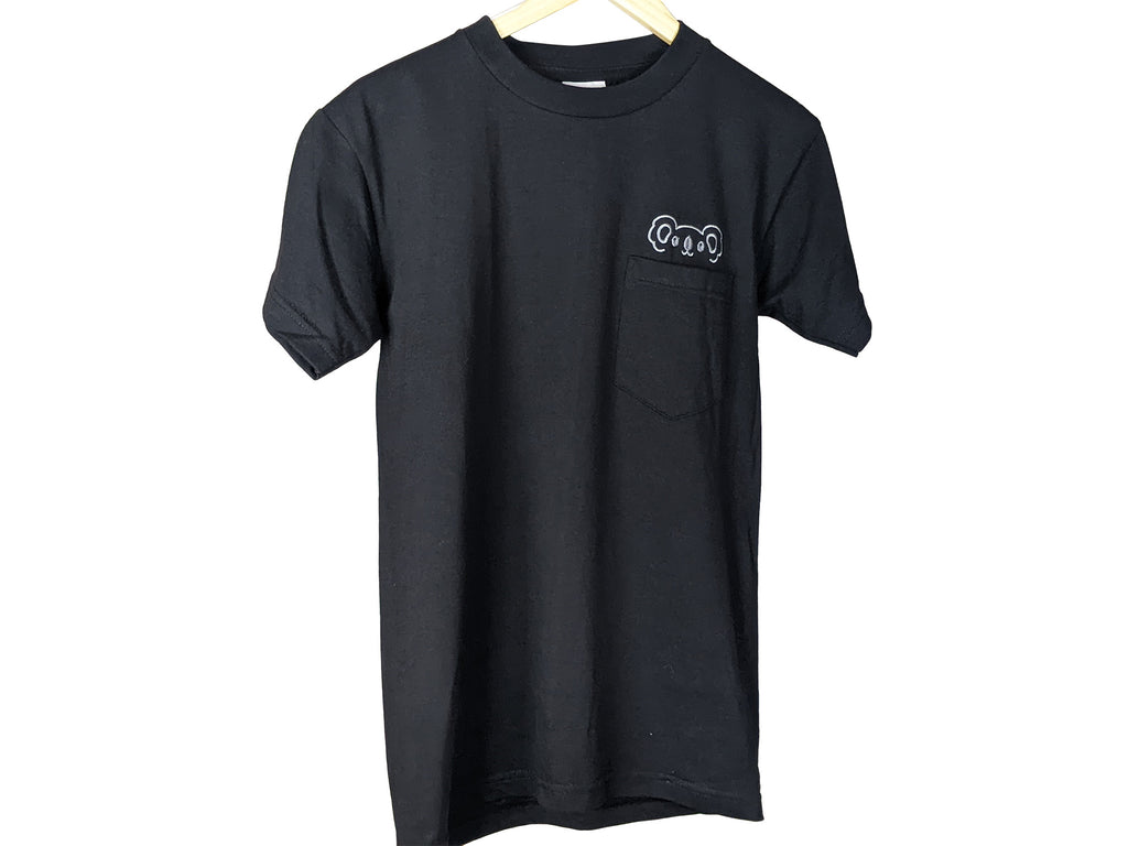 Unisex Black Koala T-Shirt Embroidered