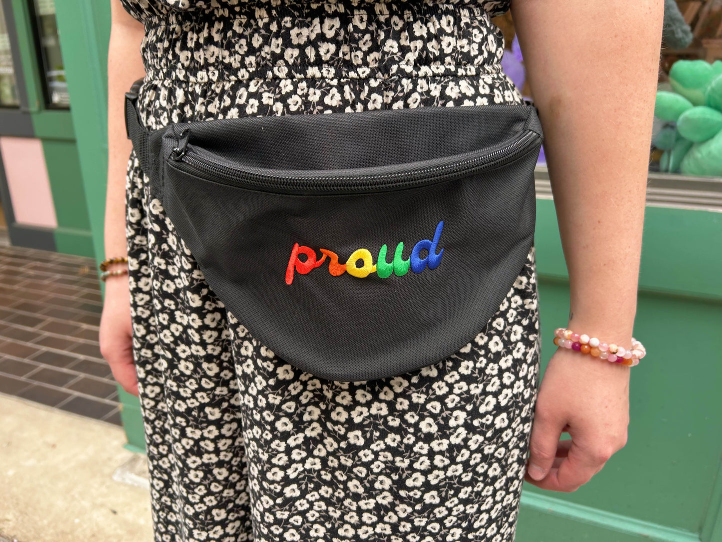 Embroidered Rainbow Proud Belt Bag OR Fanny Pack