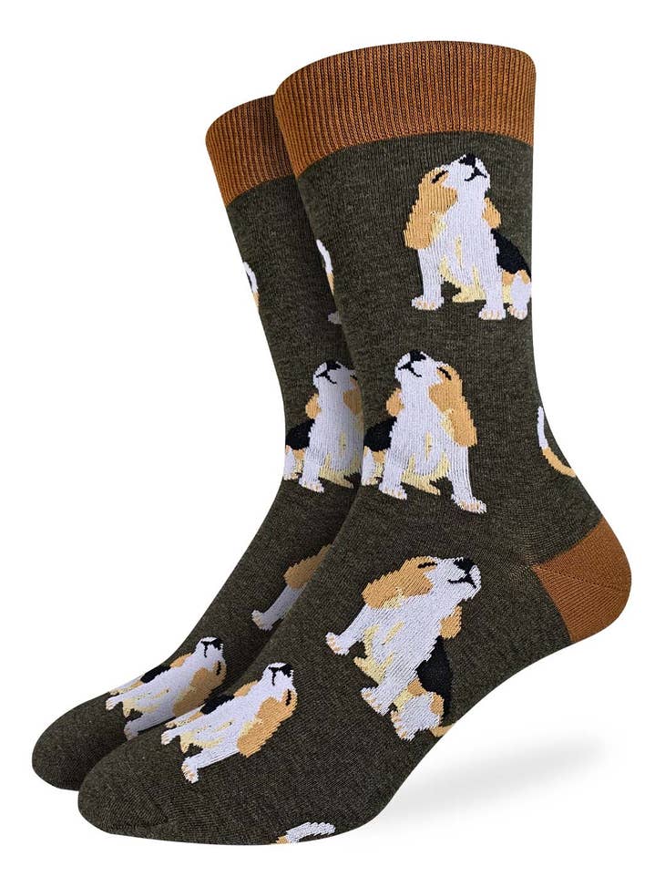 Men's Beagle Dog Socks - Shoe Size 7-12