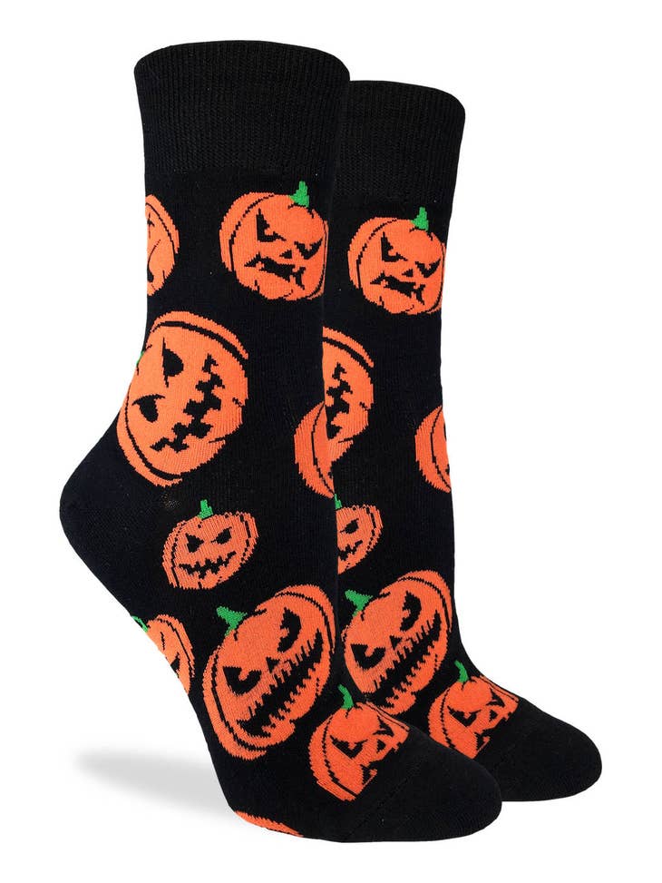 Women's Halloween Pumpkin Socks - Shoe Size 5-9